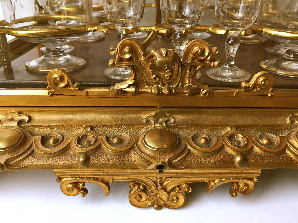 Thumbnail: "Mantalus" French Gilt Bronze Tantalus Set