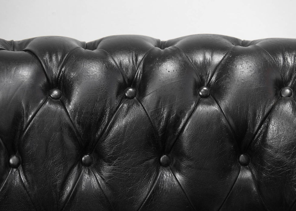 Thumbnail: Vintage Black Leather Chesterfield Sofa