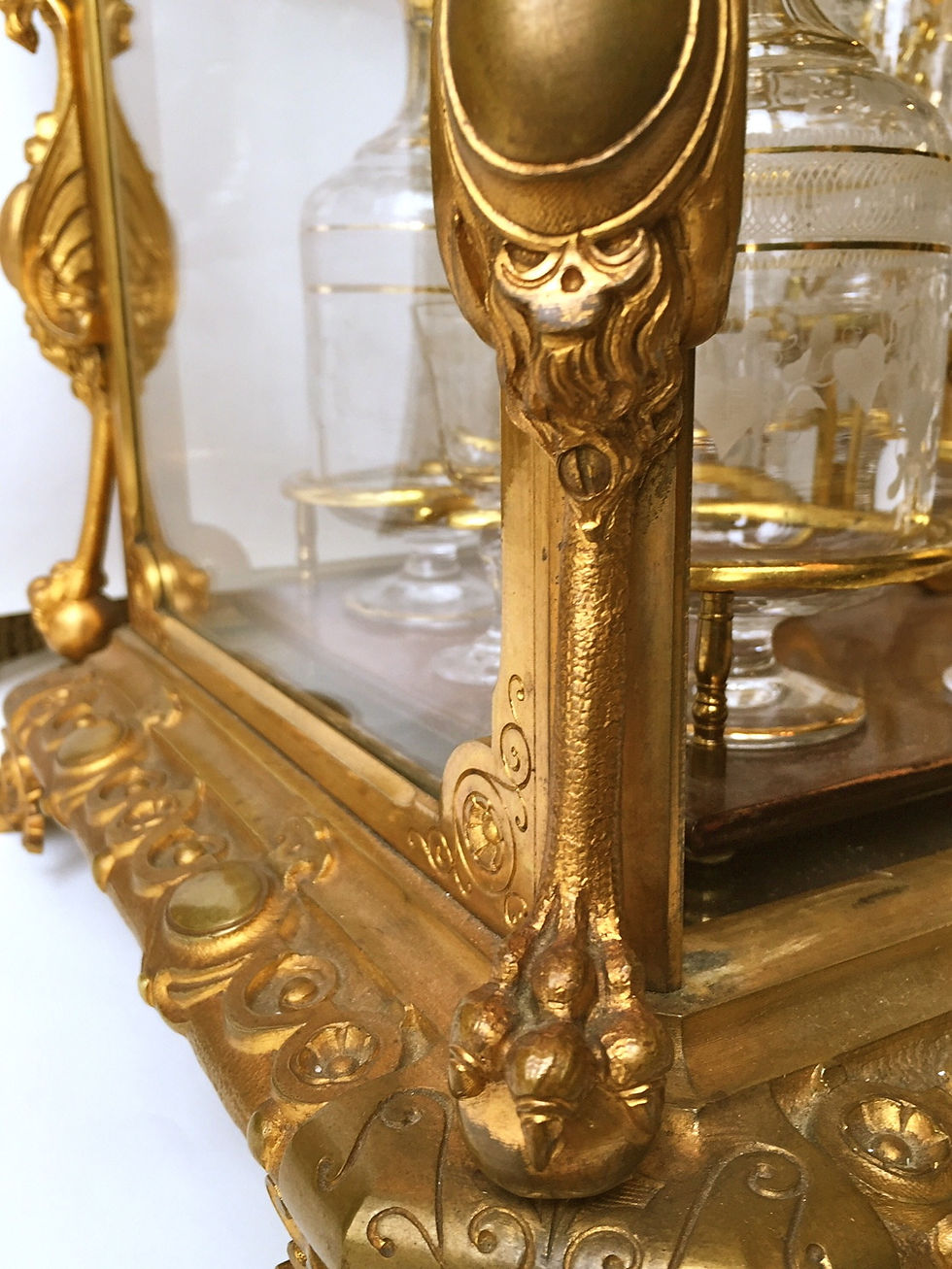 Thumbnail: "Mantalus" French Gilt Bronze Tantalus Set