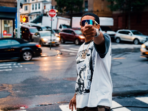 Big Dreamss Bronx rapper photographed on a New York street