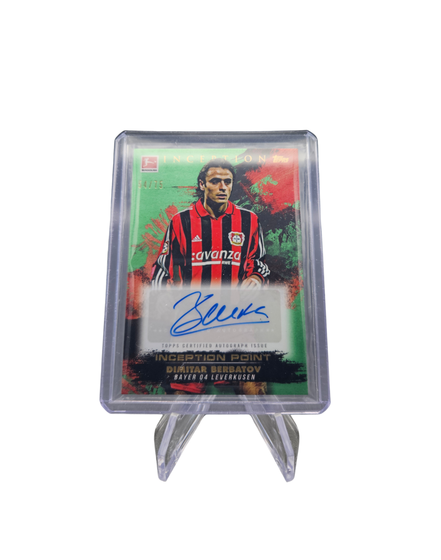 Topps Bundesliga Inception 24/25 Dimitar Berbatov Auto /75 Bayer 04 Leverkusen