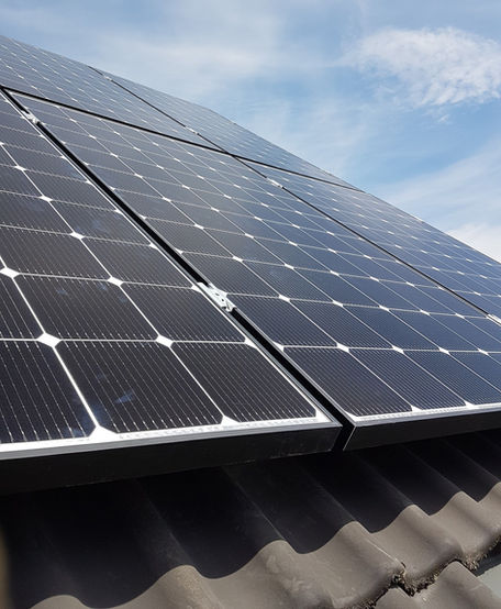 Solarpanel in der Nahansicht