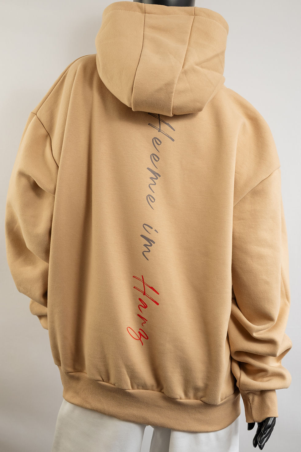 Miniaturbild: Hoodie "Heeme im Harz" sand mit Fichten-Print