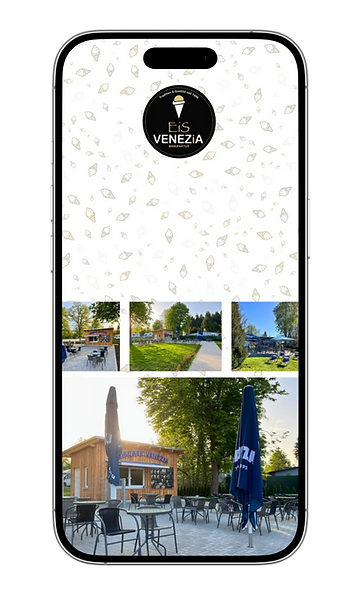 Impressionen auf dem Handy vom Eiscafe am Filzteich