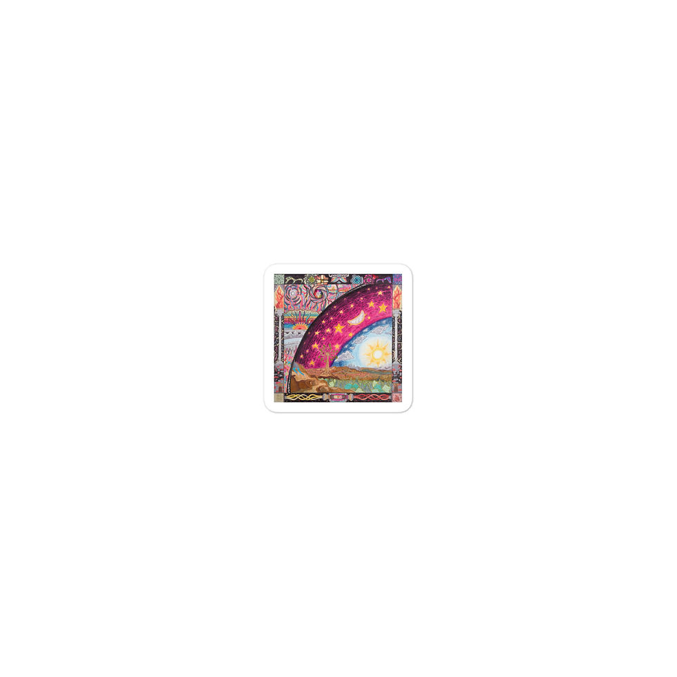 Thumbnail: small, Flammarion Engraving Psychedelic Recreation by Max Mosley ~ Die-cut stickers