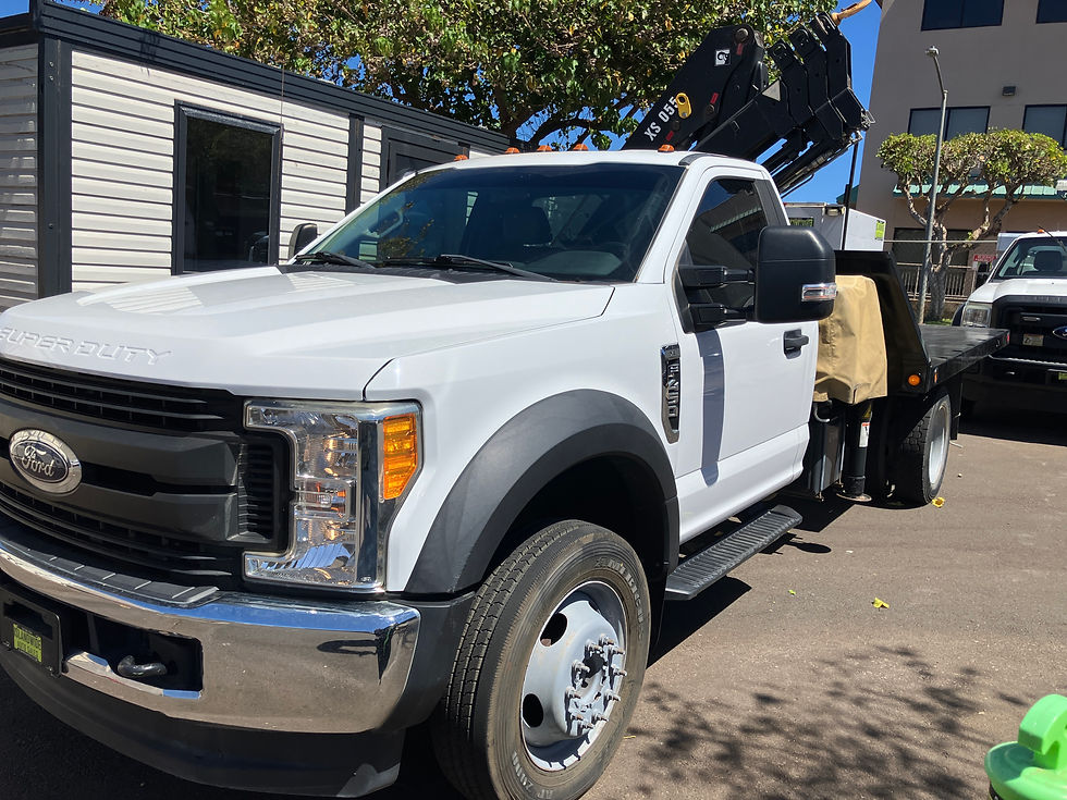 Thumbnail: SOLD 2017 FORD F-450 4WD 37FT HIAB CRANE 10FT STEEL FLATBED - Under 19k Miles