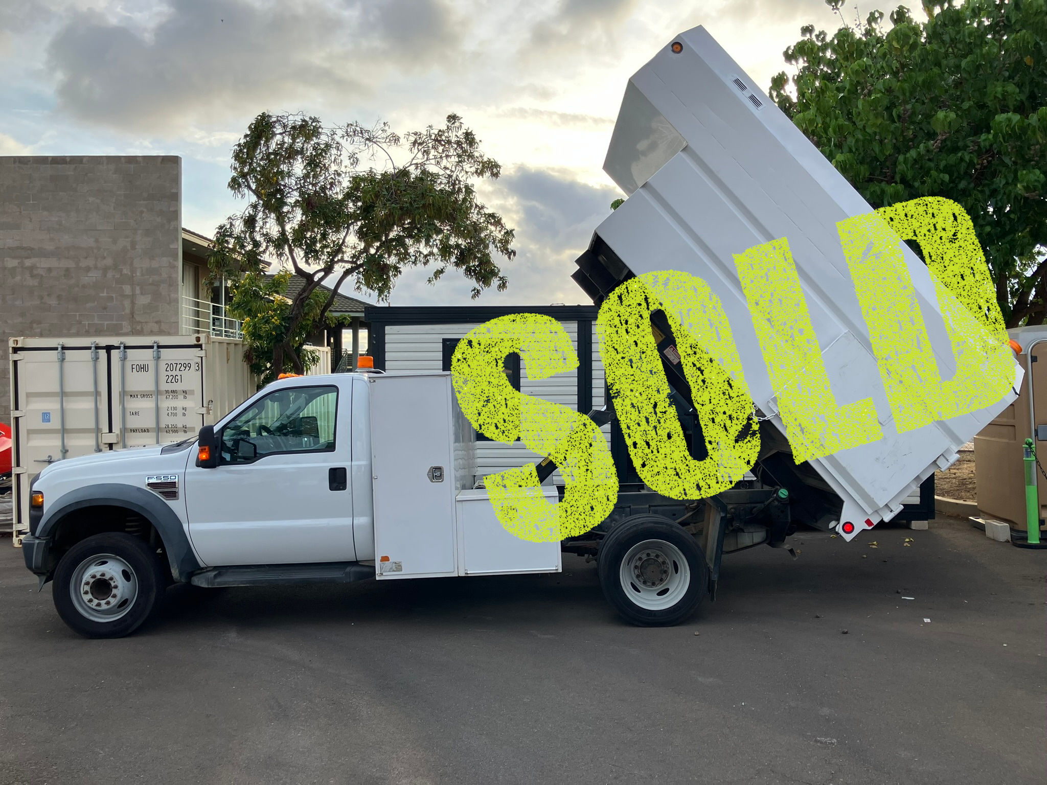 SOLD 2010 FORD F-550 CHIPPER DUMP TRUCK DIESEL - Under 35k Miles