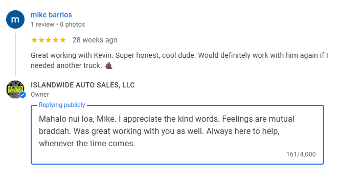 Google Customer Review Ford F-250 Diesel Flatbed