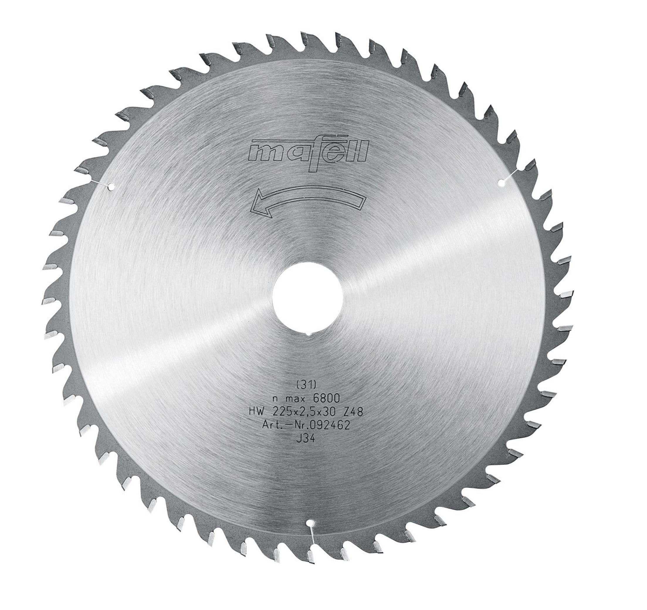 Sägeblatt-HM, 225 x 1,8/2,5 x 30 mm, Z 48, WZ
