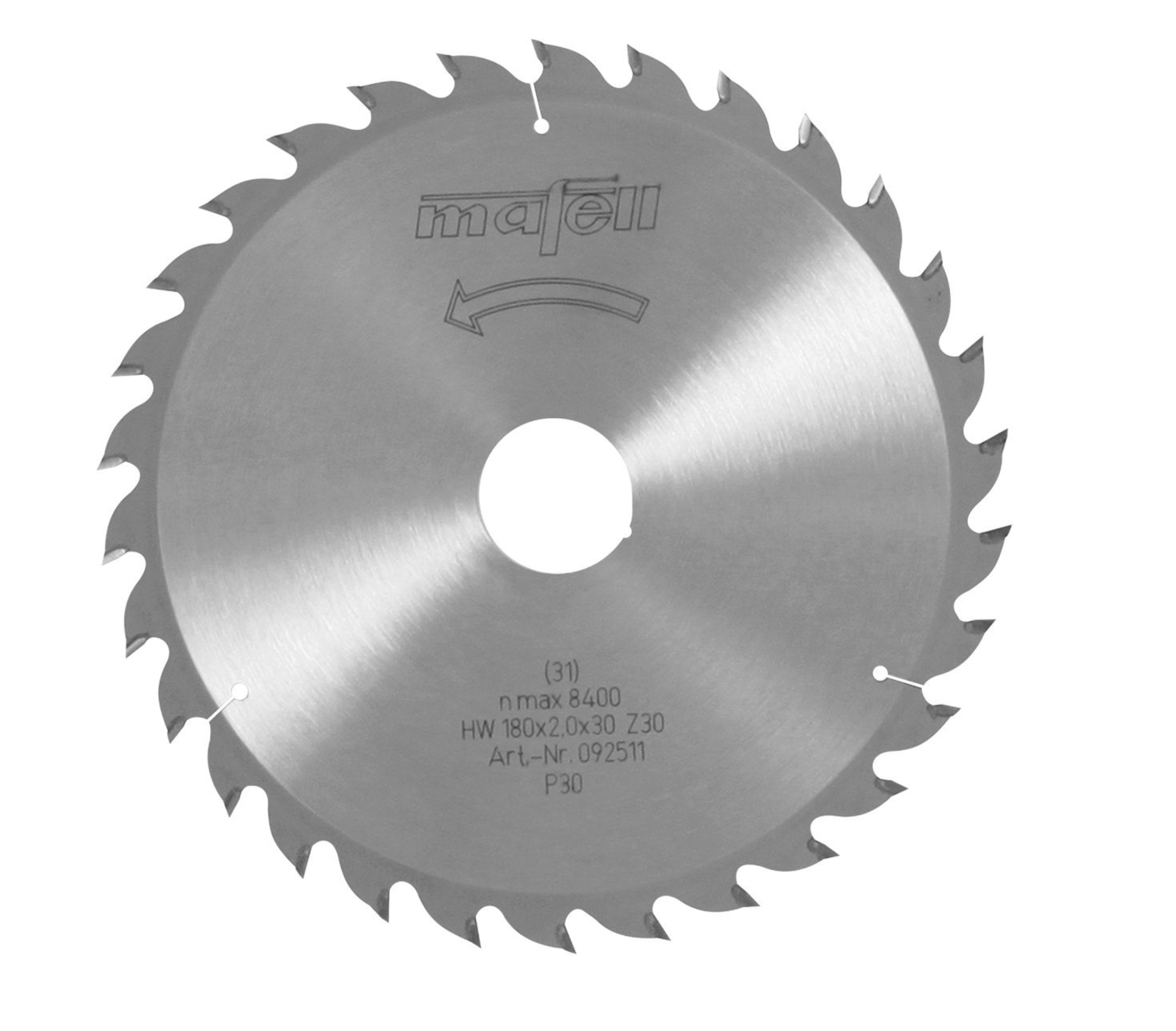 Sägeblatt-HM, 180 x 1,4/2,0 x 30 mm, Z 30, WZ