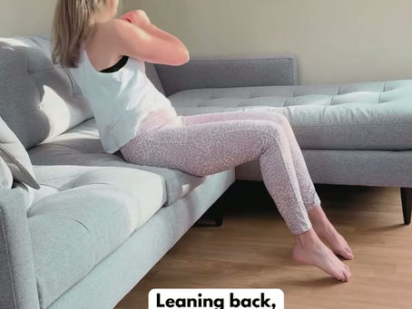 Core workout sitting on a chair/couch
