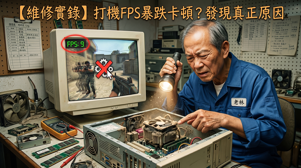 【元朗上門維修實錄】打機FPS突然暴跌仲卡頓?師傅檢查後發現真正原因|影龍電腦