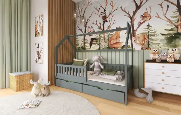 Thumbnail: Natan Wooden Single Bed With Storage