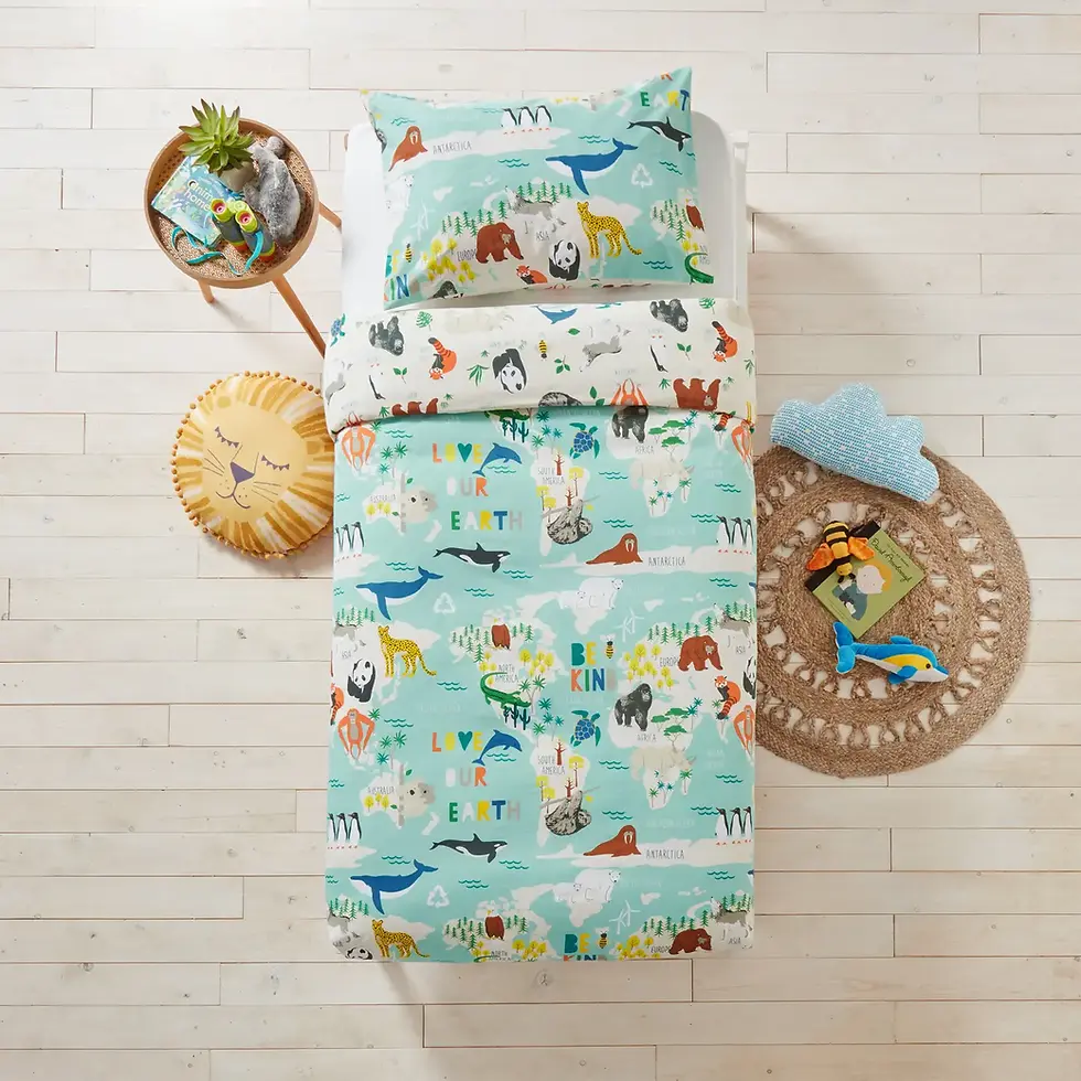 Thumbnail: Love our Earth Toddler Duvet Cover Bedding Set