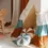 Thumbnail: Caramel and Blue Circus Teepee Tent with Frills