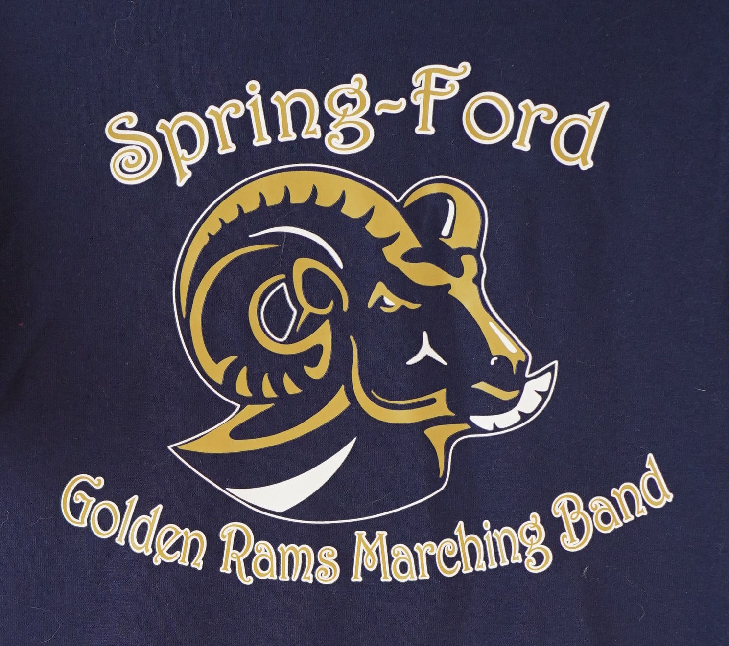 NEW Spring-Ford Golden Rams Marching Band T-Shirt - Poly Blend