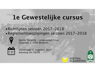 1e gewestelijke cursus KKSVWO
