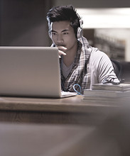 Student in Library