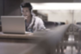 Student in Library