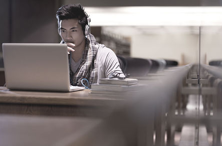 Student in Library