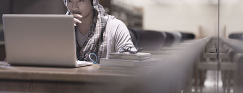 Student in Library