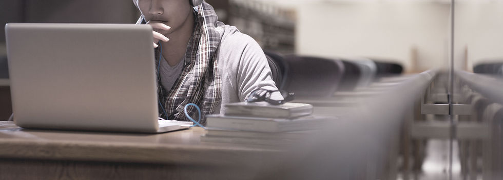 Student in Library