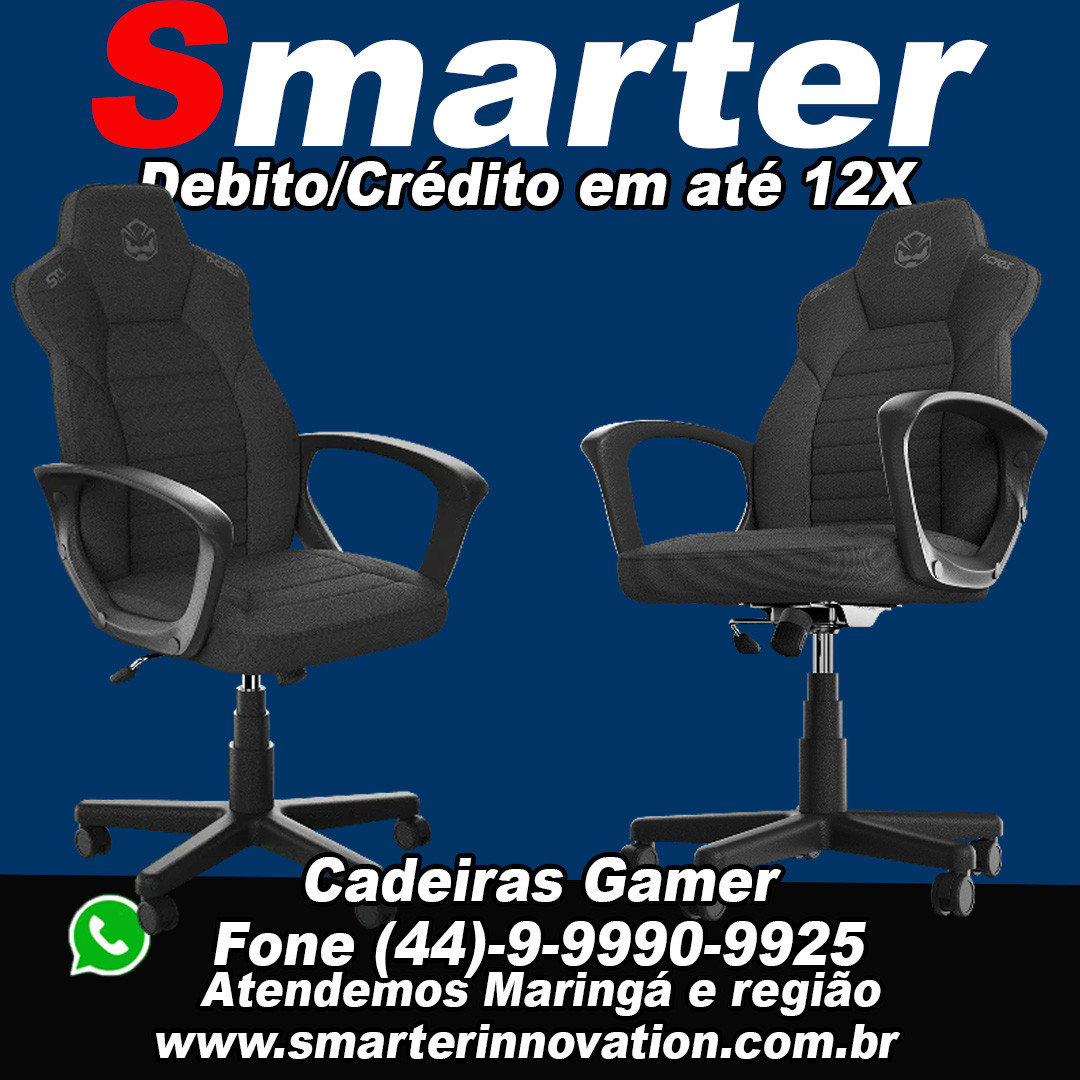 Cadeira Gamer com inclinação e ajuste de altura