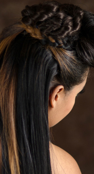 custom hair extension styling for photoshoot