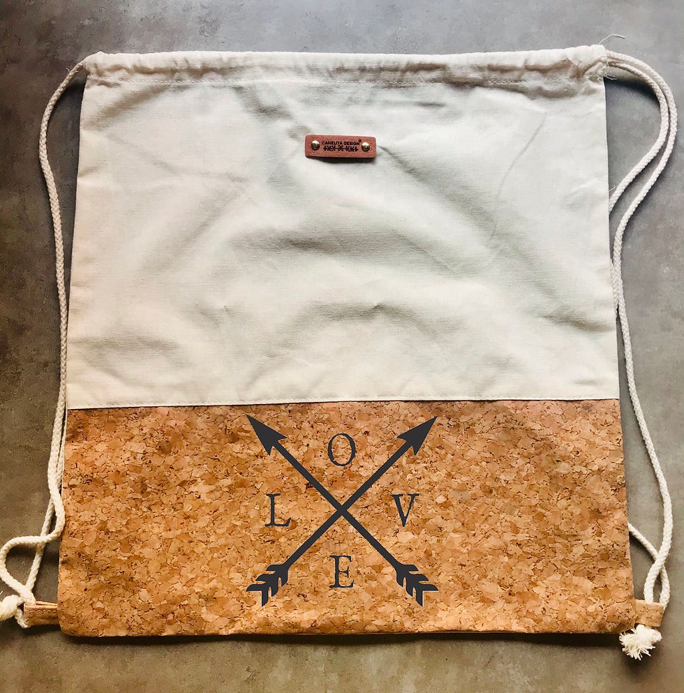 Miniatura: Mochila Personalizable algodon y corcho natural