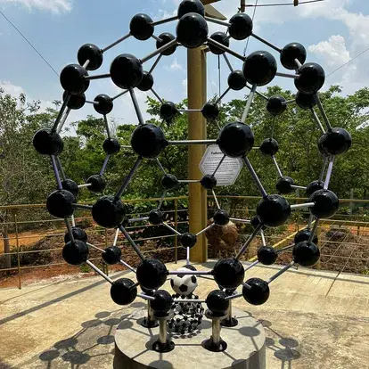 A structure outside the chemistry lab at Agastya’s Campus Creativity Lab near Kuppam, Andhra Pradesh. It was through captivating chemistry experiments that Gowtham developed his inquisitive spirit.