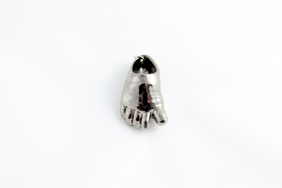 Thumbnail: Platinum Baby Foot Pendant