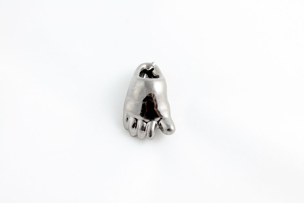 Thumbnail: Platinum Baby Foot Pendant