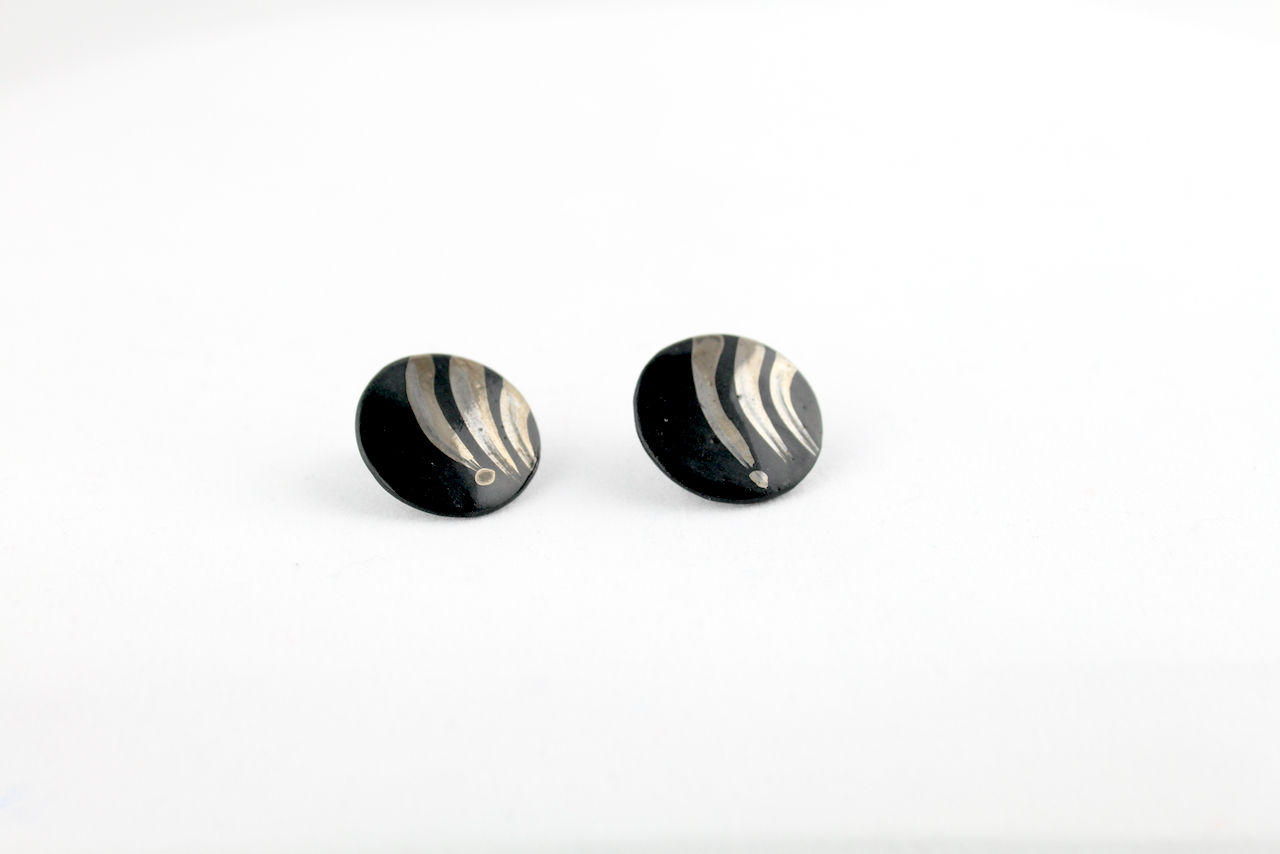 Black Silver Earrings N°3- "Ambiguous” Collection