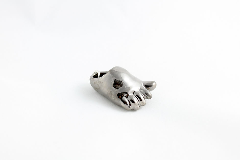 Thumbnail: Platinum Baby Foot Pendant