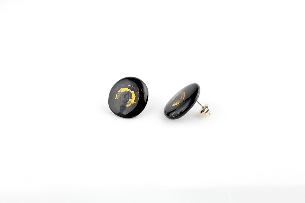 Thumbnail: Black Gold Earrings N°17- "Ambiguous” Collection