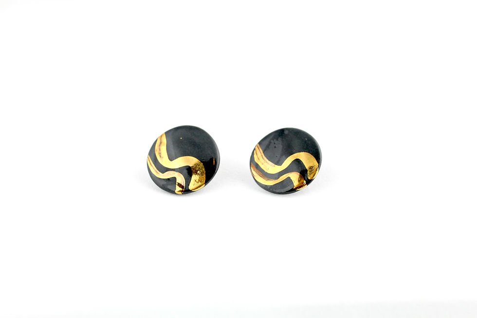 Black Gold Earrings N°6- "Ambiguous” Collection