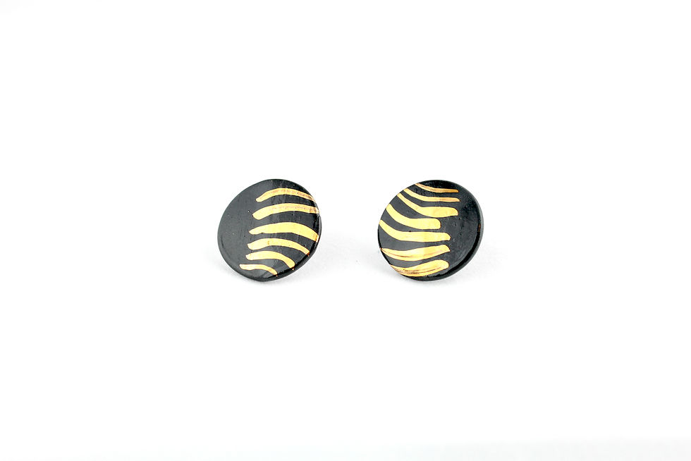 Black Gold Earrings N°7- "Ambiguous” Collection