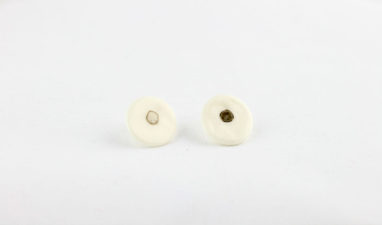 White Silver Earrings N°6- "Ambiguous” Collection