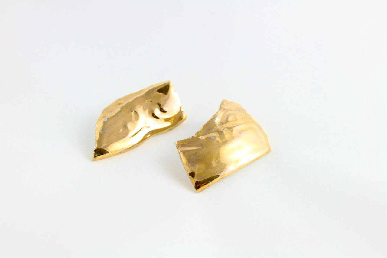 Gold Earrings N°2- "Broken Collection"