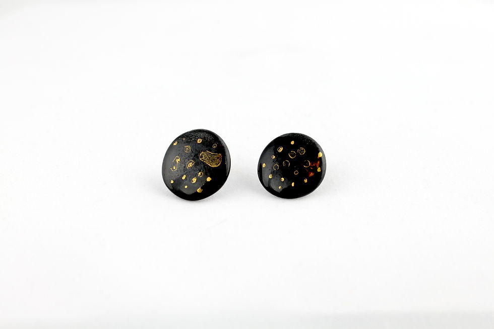 Black Gold Earrings N°12- "Ambiguous” Collection