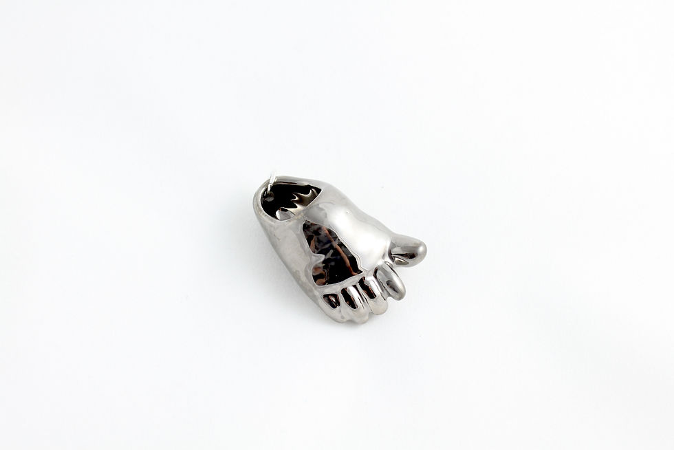 Thumbnail: Platinum Baby Foot Pendant