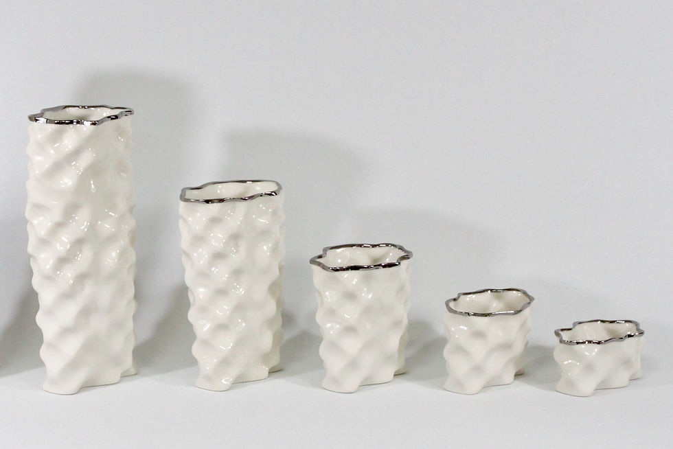 Bone White Silver Ø Wave Collection