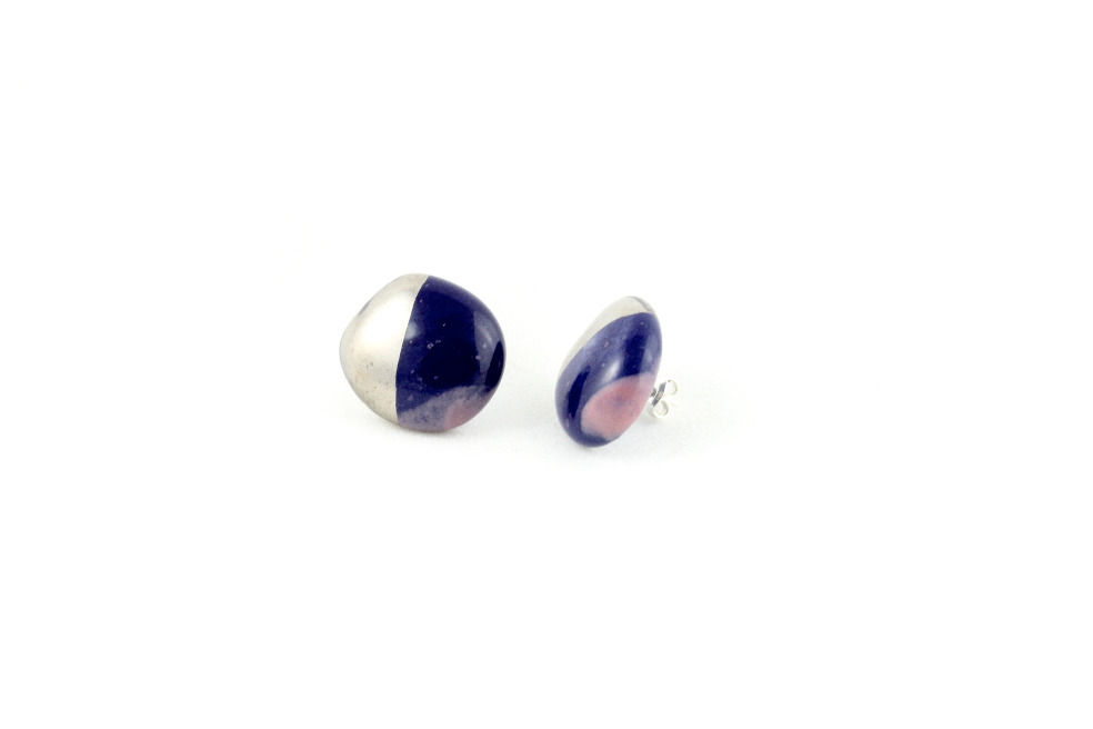 La Traviata earrings Cobalt Lilla N°24