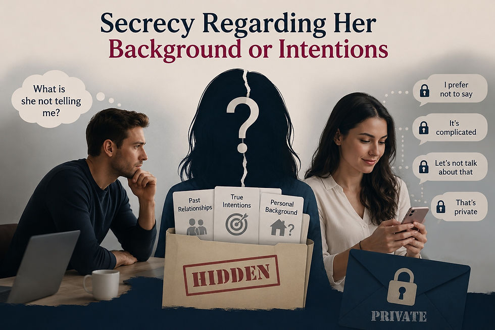 Secrecy Regarding Her Background or Intentions