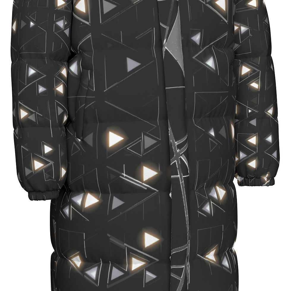 Miniature : Shinning Pyramids Unisex Long Down Jacket