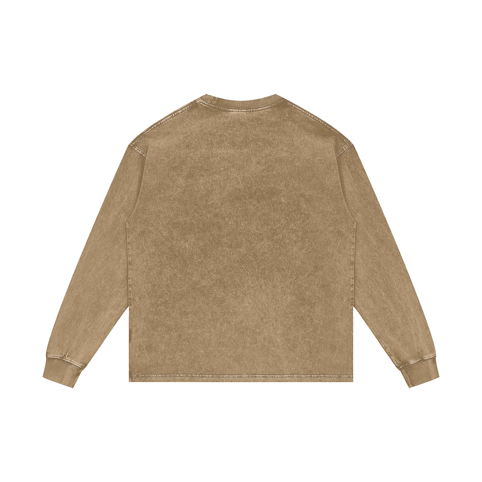 Miniatura: Acid Wash Oversize Long Sleeve T-Shirt
