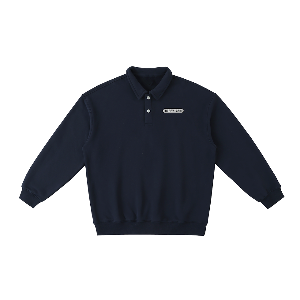 Miniature : Trippy Game Heavyweight Polo-Collar Sweatshirt