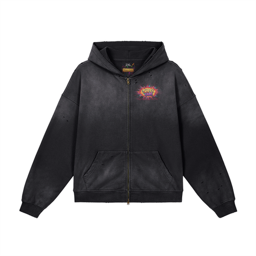 トップス Old gap zip up Parker sun fade Sun Fade Trippy Game Zipper Hoodie | TrippyGameCollection
