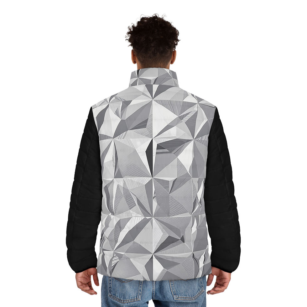 Miniatura: Silver Square Puffer Jacket