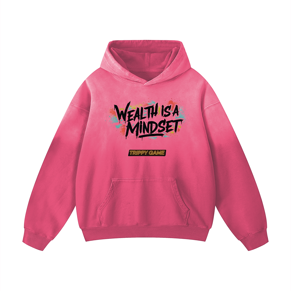 Miniature : Wealth is a Minset Heavyweight Sunfade Oversized Hoodie